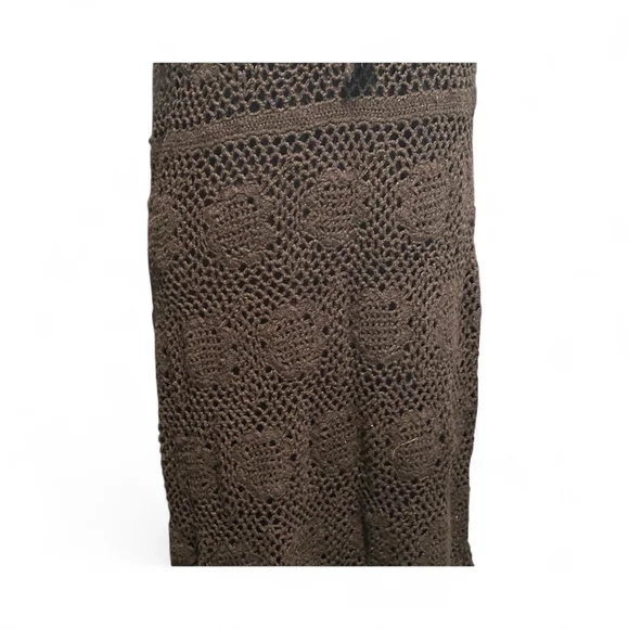 Y2K Newport News Black Crocheted Boho Maxi Dress - Picture 5 of 5